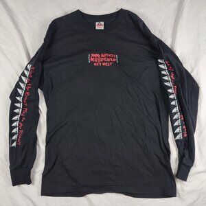 Vintage Jimmy Buffetts Margaritaville Key West Mens Large Black Shirt Casual